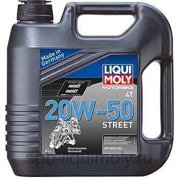 картинка LIQUI MOLY Motorbike 4T Street 20W-50 | Минеральное  | Фирменный магазин