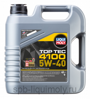 картинка LIQUI MOLY Top Tec 4100 5W-40 | НС-синтетическое | Фирменный магазин